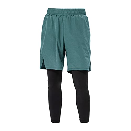 WISREMT Jungen Kompression Kompression Strumpfhose Hose Trainingsshorts 2 in 1 Aktive Sporthose Training Leggings für Kinder Jugendliche von WISREMT