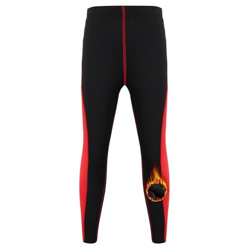 WISREMT Jungen Thermisch beheizte Leggings Kompressionshosen Fleece Unterhose Unterhose für kaltes Wetter Unterwäsche Unterteile für Ski Fußball Outdoor Sportarten von WISREMT