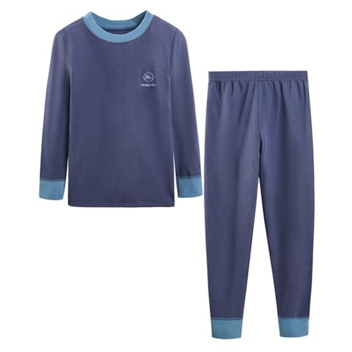 WISREMT Kinder Thermounterwäsche für Jungen Fleece gefütterte Basisschicht Top und Bottom Sets Mädchen Thermounterwäsche Set Long Johns für große kleine Kinder Teen 3-16Y von WISREMT