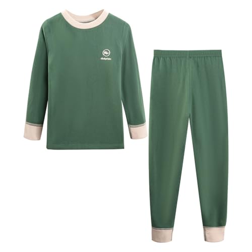 WISREMT Kinder Thermounterwäsche für Jungen Fleece gefütterte Basisschicht Top und Bottom Sets Mädchen Thermounterwäsche Set Long Johns für große kleine Kinder Teen 3-16Y von WISREMT