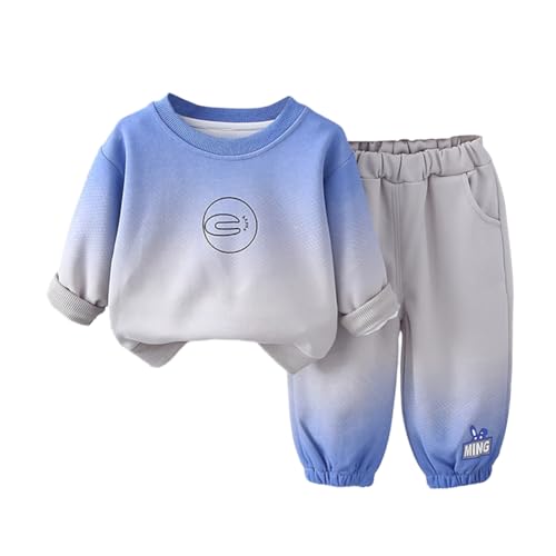 WISREMT Kleinkind Baby Junge Jogginganzug Tie Dye Sportanzug Langarm Rundhalsausschnitt Sweatshirt und Hose Outfit 2 Stück Casual Trainingsanzug Herbst Winter Kleidung Sets von WISREMT