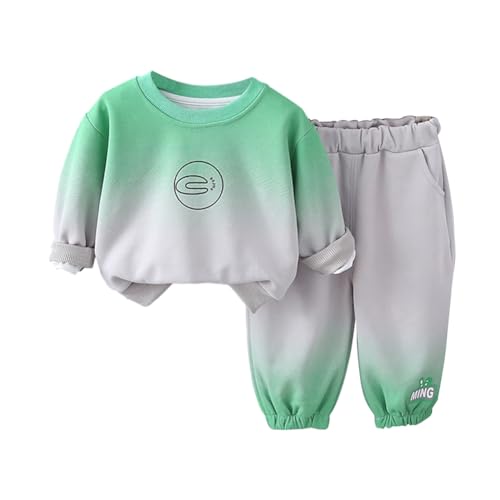 WISREMT Kleinkind Baby Junge Jogginganzug Tie Dye Sportanzug Langarm Rundhalsausschnitt Sweatshirt und Hose Outfit 2 Stück Casual Trainingsanzug Herbst Winter Kleidung Sets von WISREMT