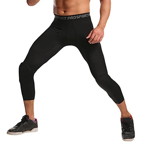 WISREMT Kompressionshose Herren Basketballhose mit Knieschoner Protector Gear 3/4 Kompressionsstrumpfhose Leggings WISREMT Kompressionshose Herren Basketballhose mit Knieschoner Protector Gear 3/4 Kompressionsstrumpfhose Leggings von WISREMT