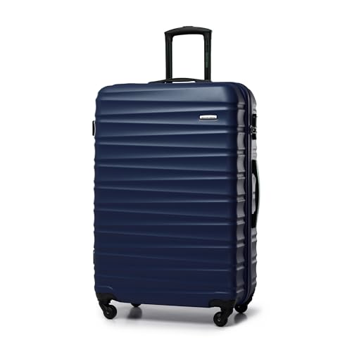 WITTCHEN Reisekoffer Groß Rollkoffer Trolley Großer Koffer Check-In Gepäck Hartschale aus ABS mit 4 Spinner-Rollen Zahlenschloss Teleskopgriff Groove Line Größe L Marineblau WITTCHEN Reisekoffer Groß Rollkoffer Trolley Großer Koffer Check-In Gepäck Hartschale aus ABS mit 4 Spinner-Rollen Zahlenschloss Teleskopgriff Groove Line Größe L Marineblau von WITTCHEN