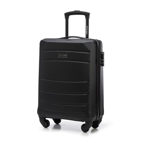 WITTCHEN Handgepäck Trolley Koffer Kabinentasche Kabinenkoffer Handgepäck Reisekoffer aus ABS Hartschalen Trolley 4 Rollen Kombinationsschloss Schwarz WITTCHEN Handgepäck Trolley Koffer Kabinentasche Kabinenkoffer Handgepäck Reisekoffer aus ABS Hartschalen Trolley 4 Rollen Kombinationsschloss Schwarz von WITTCHEN