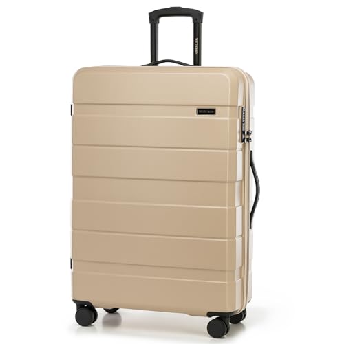 WITTCHEN COMODO Line Großer Koffer Trolley Reisekoffer mit Rollen Groß Hartgepäck aus ABS TSA Schloss Reisekoffer Check-In Gepäck Größe L Beige WITTCHEN COMODO Line Großer Koffer Trolley Reisekoffer mit Rollen Groß Hartgepäck aus ABS TSA Schloss Reisekoffer Check-In Gepäck Größe L Beige von WITTCHEN