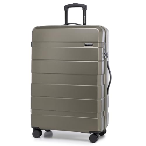 WITTCHEN COMODO Line Großer Koffer Trolley Reisekoffer mit Rollen Groß Hartgepäck aus ABS TSA Schloss Reisekoffer Check-In Gepäck Größe L Gold WITTCHEN COMODO Line Großer Koffer Trolley Reisekoffer mit Rollen Groß Hartgepäck aus ABS TSA Schloss Reisekoffer Check-In Gepäck Größe L Gold von WITTCHEN