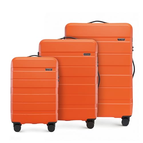 WITTCHEN COMODO Line Kofferset Reisekoffer Hartgepäck aus ABS TSA Schloss Größe (S+M+L) Orange von WITTCHEN
