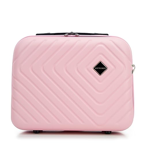 WITTCHEN Cube line Kosmetikkoffer Kulturbeutel ABS Mit Geometrischer Prägung Schultergurt Kunststoffgriff Kosmetiktasche Damen Reiseetui Größe XS Hellrosa WITTCHEN Cube line Kosmetikkoffer Kulturbeutel ABS Mit Geometrischer Prägung Schultergurt Kunststoffgriff Kosmetiktasche Damen Reiseetui Größe XS Hellrosa von WITTCHEN