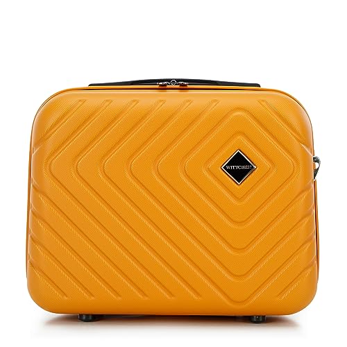 WITTCHEN Cube line Kosmetikkoffer Kulturbeutel ABS Mit Geometrischer Prägung Schultergurt Kunststoffgriff Kosmetiktasche Damen Reiseetui Größe XS Orange WITTCHEN Cube line Kosmetikkoffer Kulturbeutel ABS Mit Geometrischer Prägung Schultergurt Kunststoffgriff Kosmetiktasche Damen Reiseetui Größe XS Orange von WITTCHEN