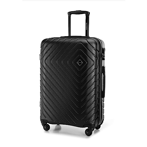 WITTCHEN Cube line Mittelgroßer Koffer ABS Mit Geometrischer Prägung 4 Lenkrollen Teleskopgriff Kombinationsschloss Reisekoffer Trolley Größe M Schwarz WITTCHEN Cube line Mittelgroßer Koffer ABS Mit Geometrischer Prägung 4 Lenkrollen Teleskopgriff Kombinationsschloss Reisekoffer Trolley Größe M Schwarz von WITTCHEN