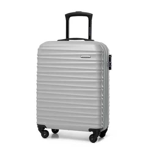 WITTCHEN Reisekoffer Handgepäck Kabinengepäck Rollkoffer Kabinenkoffer Kleiner Koffer Trolley Hartschale aus ABS mit 4 Spinner-Rollen Zahlenschloss Teleskopgriff Groove Line Größe S grau WITTCHEN Reisekoffer Handgepäck Kabinengepäck Rollkoffer Kabinenkoffer Kleiner Koffer Trolley Hartschale aus ABS mit 4 Spinner-Rollen Zahlenschloss Teleskopgriff Groove Line Größe S grau von WITTCHEN