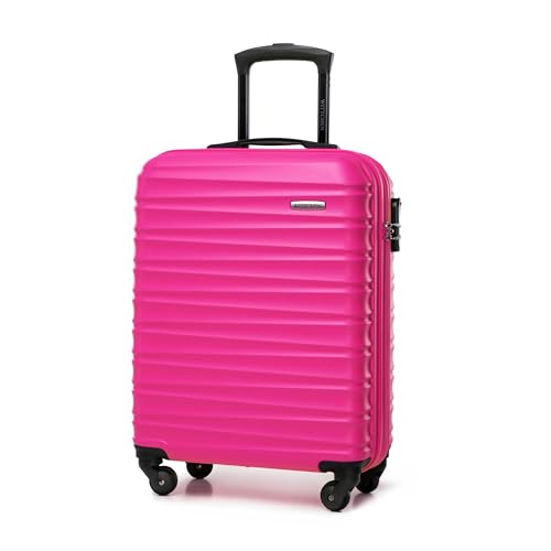 WITTCHEN Reisekoffer Handgepäck Kabinengepäck Rollkoffer Kabinenkoffer Kleiner Koffer Trolley Hartschale aus ABS mit 4 Spinner-Rollen Zahlenschloss Teleskopgriff Groove Line Größe S rosa WITTCHEN Reisekoffer Handgepäck Kabinengepäck Rollkoffer Kabinenkoffer Kleiner Koffer Trolley Hartschale aus ABS mit 4 Spinner-Rollen Zahlenschloss Teleskopgriff Groove Line Größe S rosa von WITTCHEN