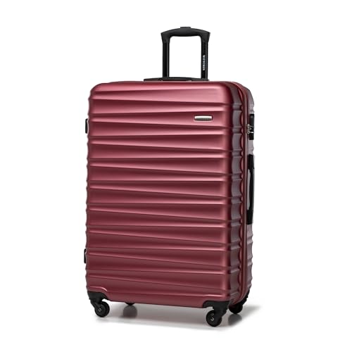 WITTCHEN Reisekoffer Groß Rollkoffer Trolley Großer Koffer Check-In Gepäck Hartschale aus ABS mit 4 Spinner-Rollen Zahlenschloss Teleskopgriff Groove Line Größe L kastanienbraun WITTCHEN Reisekoffer Groß Rollkoffer Trolley Großer Koffer Check-In Gepäck Hartschale aus ABS mit 4 Spinner-Rollen Zahlenschloss Teleskopgriff Groove Line Größe L kastanienbraun von WITTCHEN