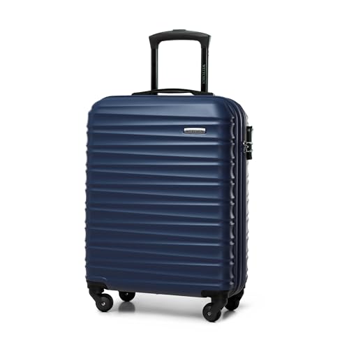 WITTCHEN Reisekoffer Handgepäck Kabinengepäck Rollkoffer Kabinenkoffer Kleiner Koffer Trolley Hartschale aus ABS mit 4 Spinner-Rollen Zahlenschloss Teleskopgriff Groove Line Größe S Marineblau WITTCHEN Reisekoffer Handgepäck Kabinengepäck Rollkoffer Kabinenkoffer Kleiner Koffer Trolley Hartschale aus ABS mit 4 Spinner-Rollen Zahlenschloss Teleskopgriff Groove Line Größe S Marineblau von WITTCHEN