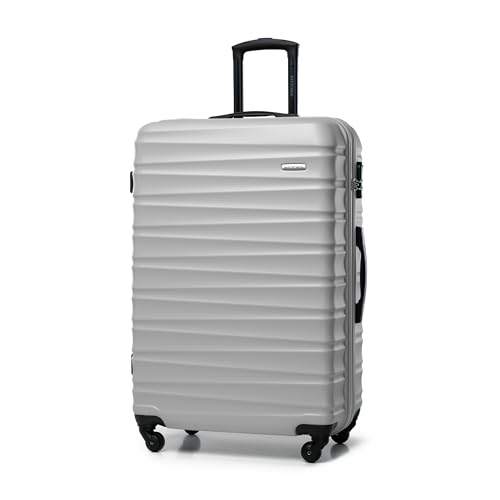 WITTCHEN Reisekoffer Groß Rollkoffer Trolley Großer Koffer Check-In Gepäck Hartschale aus ABS mit 4 Spinner-Rollen Zahlenschloss Teleskopgriff Groove Line Größe L grau WITTCHEN Reisekoffer Groß Rollkoffer Trolley Großer Koffer Check-In Gepäck Hartschale aus ABS mit 4 Spinner-Rollen Zahlenschloss Teleskopgriff Groove Line Größe L grau von WITTCHEN