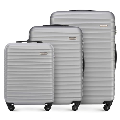 WITTCHEN Reisekoffer 3er Koffer-Set Rollkoffer Trolley Handgepäck Reisekofferset Gepäckset Hartschale aus ABS mit 4 Spinner-Rollen Zahlenschloss Teleskopgriff Groove Line grau WITTCHEN Reisekoffer 3er Koffer-Set Rollkoffer Trolley Handgepäck Reisekofferset Gepäckset Hartschale aus ABS mit 4 Spinner-Rollen Zahlenschloss Teleskopgriff Groove Line grau von WITTCHEN