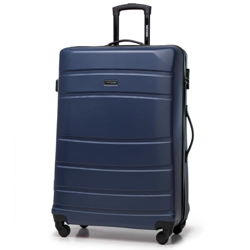 WITTCHEN Großer Koffer Trolley Reisekoffer aus ABS Hartschalenkoffer Trolley 4 Rollen Kombinationsschloss Check-In Gepäck Marineblau WITTCHEN Großer Koffer Trolley Reisekoffer aus ABS Hartschalenkoffer Trolley 4 Rollen Kombinationsschloss Check-In Gepäck Marineblau von WITTCHEN