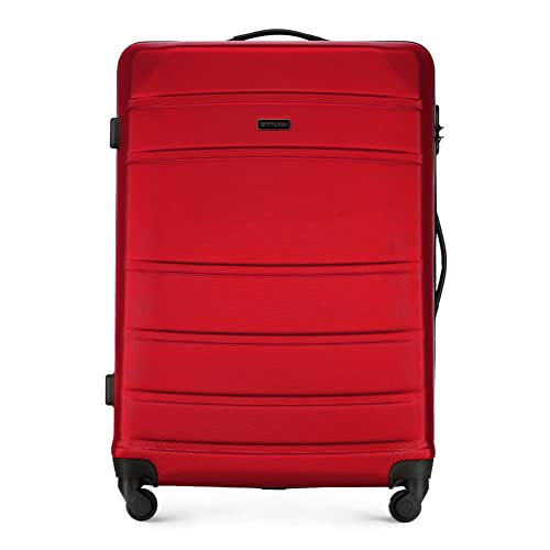 WITTCHEN Großer Koffer Trolley Reisekoffer aus ABS Hartschalenkoffer Trolley 4 Rollen Kombinationsschloss Check-In Gepäck Rot WITTCHEN Großer Koffer Trolley Reisekoffer aus ABS Hartschalenkoffer Trolley 4 Rollen Kombinationsschloss Check-In Gepäck Rot von WITTCHEN