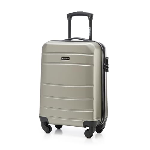 WITTCHEN Handgepäck Trolley Koffer Kabinentasche Kabinenkoffer Handgepäck Reisekoffer aus ABS Hartschalen Trolley 4 Rollen Kombinationsschloss Champagner WITTCHEN Handgepäck Trolley Koffer Kabinentasche Kabinenkoffer Handgepäck Reisekoffer aus ABS Hartschalen Trolley 4 Rollen Kombinationsschloss Champagner von WITTCHEN