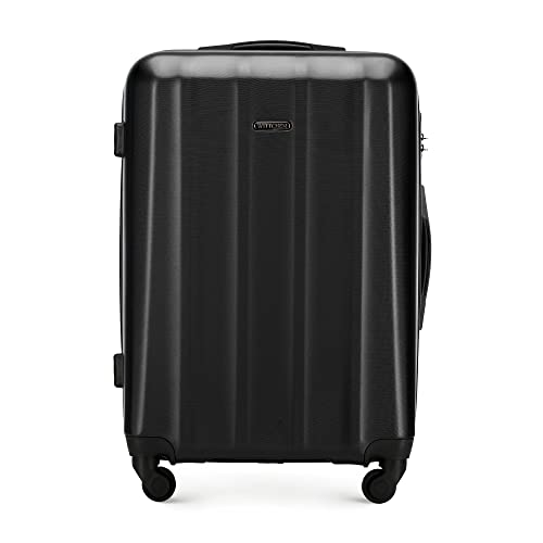 WITTCHEN Koffer – Handgepäck | hartschalen, Material: polycarbonat | hochwertiger und Stabiler | Schwarz | 55x37x20 cm von WITTCHEN