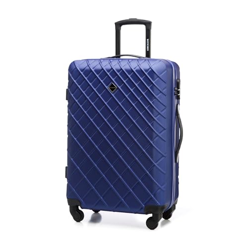 WITTCHEN Reisekoffer Rollkoffer Trolley Mittlerer Koffer Handgepäck Hartschale aus ABS mit 4 Spiner Rollen Zahlenschloss Teleskopgriff Classic line Größe L Dunkelblau WITTCHEN Reisekoffer Rollkoffer Trolley Mittlerer Koffer Handgepäck Hartschale aus ABS mit 4 Spiner Rollen Zahlenschloss Teleskopgriff Classic line Größe L Dunkelblau von WITTCHEN