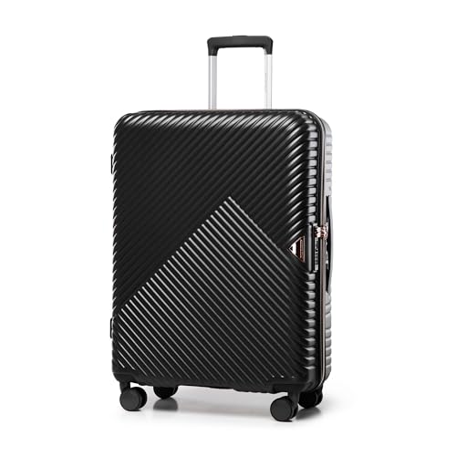 WITTCHEN Reisekoffer Rollkoffer Trolley Mittlerer Koffer Handgepäck Hartschale aus Polycarbonat mit 4 Zwilling-Rollen Zahlenschloss Teleskopgriff GL Style Größe M Schwarz WITTCHEN Reisekoffer Rollkoffer Trolley Mittlerer Koffer Handgepäck Hartschale aus Polycarbonat mit 4 Zwilling-Rollen Zahlenschloss Teleskopgriff GL Style Größe M Schwarz von WITTCHEN