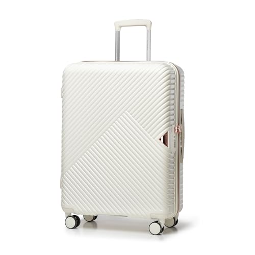 WITTCHEN Reisekoffer Rollkoffer Trolley Mittlerer Koffer Handgepäck Hartschale aus Polycarbonat mit 4 Zwilling-Rollen Zahlenschloss Teleskopgriff GL Style Größe M Weiß WITTCHEN Reisekoffer Rollkoffer Trolley Mittlerer Koffer Handgepäck Hartschale aus Polycarbonat mit 4 Zwilling-Rollen Zahlenschloss Teleskopgriff GL Style Größe M Weiß von WITTCHEN