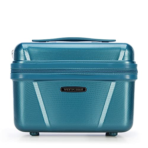 WITTCHEN Kosmetikkoffer Hartschalen Material Polycarbonat Hochwertiger und Stabiler Beauty Case 0,7 kg Blau von WITTCHEN