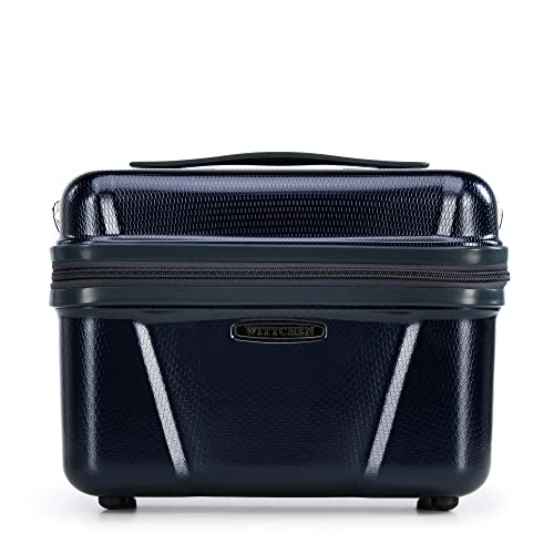 WITTCHEN Kosmetikkoffer Hartschalen Material Polycarbonat Hochwertiger und Stabiler Beauty Case 0,7 kg Dunkelblau WITTCHEN Kosmetikkoffer Hartschalen Material Polycarbonat Hochwertiger und Stabiler Beauty Case 0,7 kg Dunkelblau von WITTCHEN