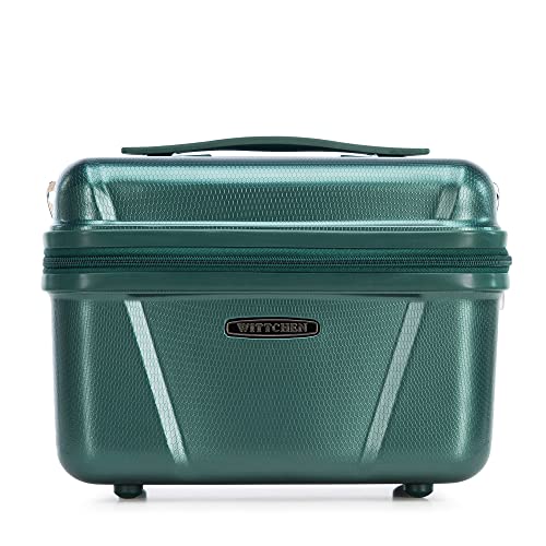 WITTCHEN Kosmetikkoffer Hartschalen Material Polycarbonat Hochwertiger und Stabiler Beauty Case 0,7 kg Grün von WITTCHEN