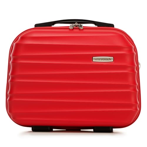 WITTCHEN Kosmetikkoffer Reisekoffer Handgepäck Kabinengepäck Rollkoffer Hartschale aus ABS Zahlenschloss Reisegepäck Kulturbeutel Kosmetiketui Kosmetikkofer Kosmetiktasche Damen Groove Line rot WITTCHEN Kosmetikkoffer Reisekoffer Handgepäck Kabinengepäck Rollkoffer Hartschale aus ABS Zahlenschloss Reisegepäck Kulturbeutel Kosmetiketui Kosmetikkofer Kosmetiktasche Damen Groove Line rot von WITTCHEN