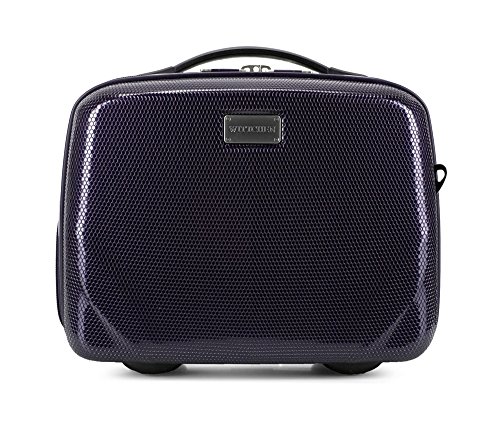 WITTCHEN PC Ultra Light Kosmetiktasche Kosmetikkoffer Kulturbeutel Beauty Case aus Polycarbonat Handgriff Schultergurt Elastische Band Größe XS Dunkelblau von WITTCHEN