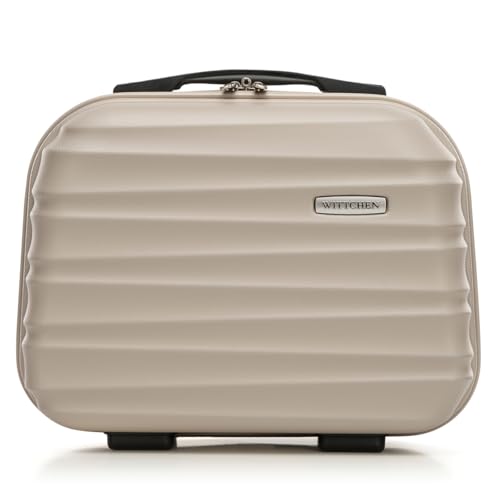 WITTCHEN Kosmetikkoffer Reisekoffer Handgepäck Kabinengepäck Rollkoffer Hartschale aus ABS Zahlenschloss Reisegepäck Kulturbeutel Kosmetiketui Kosmetikkofer Kosmetiktasche Damen Groove Line beige WITTCHEN Kosmetikkoffer Reisekoffer Handgepäck Kabinengepäck Rollkoffer Hartschale aus ABS Zahlenschloss Reisegepäck Kulturbeutel Kosmetiketui Kosmetikkofer Kosmetiktasche Damen Groove Line beige von WITTCHEN