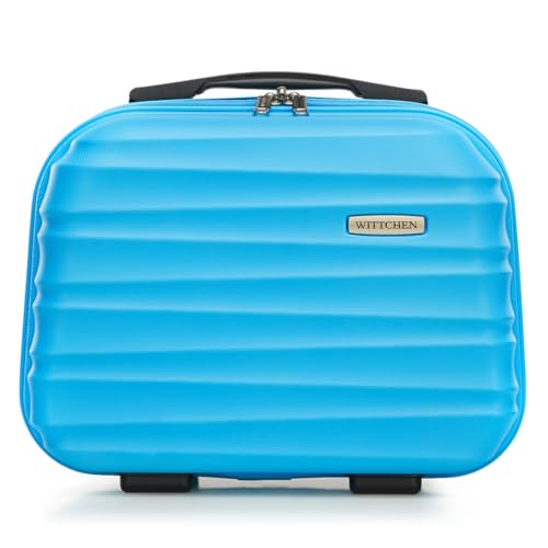 WITTCHEN Kosmetikkoffer Reisekoffer Handgepäck Kabinengepäck Rollkoffer Hartschale aus ABS Zahlenschloss Reisegepäck Kulturbeutel Kosmetiketui Kosmetikkofer Kosmetiktasche Damen Groove Line blau WITTCHEN Kosmetikkoffer Reisekoffer Handgepäck Kabinengepäck Rollkoffer Hartschale aus ABS Zahlenschloss Reisegepäck Kulturbeutel Kosmetiketui Kosmetikkofer Kosmetiktasche Damen Groove Line blau von WITTCHEN