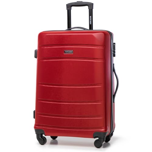 WITTCHEN Mittlerer Koffer Mittelgroßer Trolley Koffer Reisekoffer Check-In Gepäck aus ABS Hartschalen Trolley 4 Rollen Kombinationsschloss Rot WITTCHEN Mittlerer Koffer Mittelgroßer Trolley Koffer Reisekoffer Check-In Gepäck aus ABS Hartschalen Trolley 4 Rollen Kombinationsschloss Rot von WITTCHEN