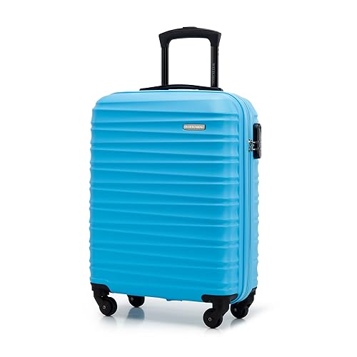 WITTCHEN Reisekoffer Handgepäck Kabinengepäck Rollkoffer Kabinenkoffer Kleiner Koffer Trolley Hartschale aus ABS mit 4 Spinner-Rollen Zahlenschloss Teleskopgriff Groove Line Größe S blau WITTCHEN Reisekoffer Handgepäck Kabinengepäck Rollkoffer Kabinenkoffer Kleiner Koffer Trolley Hartschale aus ABS mit 4 Spinner-Rollen Zahlenschloss Teleskopgriff Groove Line Größe S blau von WITTCHEN