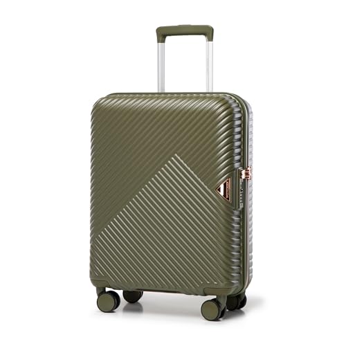 WITTCHEN Reisekoffer Handgepäck Kabinengepäck Rollkoffer Hartschale aus Polycarbonat mit 4 Zwilling-Rollen Zahlenschloss Teleskopgriff GL Style Größe S Olivgrün WITTCHEN Reisekoffer Handgepäck Kabinengepäck Rollkoffer Hartschale aus Polycarbonat mit 4 Zwilling-Rollen Zahlenschloss Teleskopgriff GL Style Größe S Olivgrün von WITTCHEN