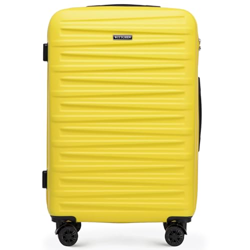 WITTCHEN Skyspeed Line Reisegepäck Mittelgroßer Koffer Hartschalenkoffer ABS Rollkoffer Trolley Mittlerer Koffer Reisekoffer Kombinationsschloss Teleskopgriff 4 Rollen Gelb WITTCHEN Skyspeed Line Reisegepäck Mittelgroßer Koffer Hartschalenkoffer ABS Rollkoffer Trolley Mittlerer Koffer Reisekoffer Kombinationsschloss Teleskopgriff 4 Rollen Gelb von WITTCHEN