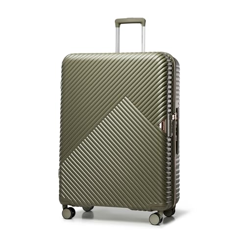 WITTCHEN Reisekoffer Rollkoffer Trolley Großer Koffer Handgepäck Hartschale aus Polycarbonat mit 4 Zwilling-Rollen Zahlenschloss Teleskopgriff GL Style Größe L Olivgrün WITTCHEN Reisekoffer Rollkoffer Trolley Großer Koffer Handgepäck Hartschale aus Polycarbonat mit 4 Zwilling-Rollen Zahlenschloss Teleskopgriff GL Style Größe L Olivgrün von WITTCHEN