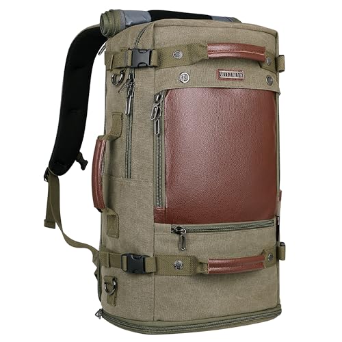 WITZMAN Vintage Reiserucksack Herren Canvas Rucksack Groß Laptop Rucksack 17 Zoll Convertible mit Schuhfach Reisetasche (A2021 Hellgrün) WITZMAN Vintage Reiserucksack Herren Canvas Rucksack Groß Laptop Rucksack 17 Zoll Convertible mit Schuhfach Reisetasche (A2021 Hellgrün) von WITZMAN