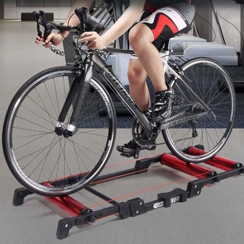 Fahrradscooter-Trainer, faltbares Indoor-Cycling-Rollentraining, Fahrradrollen, mit Widerstand für MTB-Rennradübungen, für 24-29-Zoll-Rennräder von WJFLUCK