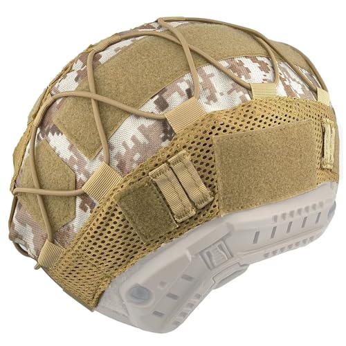 Taktischer Helmbezug Fast Militärhelm Tarnbezug 1000D Oxford-Stoff in Größe M/L für Fast MH PJ BJ Paintball Helm von WJHHTAC