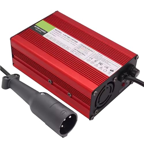 WJIANY 48 Volt 6 Ampere Golfwagen Batterieladegerät für Culb Car, 6 Ampere Smarter Charger, 48 V Club Car DS Batterieladegerät – 3 Poliger Rundstecker,B von WJIANY