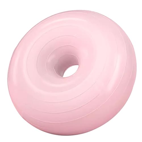 WJIHUYU Donut-förmiger Yoga-Ball, 2,0 mm, extra Dicker Gymnastikball, mehrfarbiger Yoga-Ball, platzsicherer und Rutschfester Ball mit Pumpe für Yoga, Pilates, Fitness, Geburt, Physiotherapie von WJIHUYU