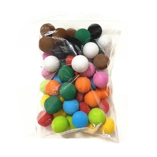 Golf-Schaumstoffball 50 stücke 30mm 10 Farben Golfbälle Eva Schaum Weiche Schwamm Bälle Golf/Tennis Training for Indoor Golf Praxis Ball FüR Innen- Und AußEnbereich(Black) von WJLYDM