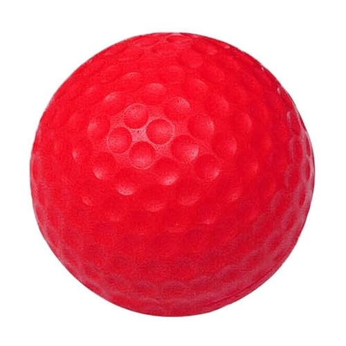 Golf-Schaumstoffball 6 Pcs Golf Praxis Ball Pu Weiche Bälle Indoor Praxis Ball Sport Übung Golf Schwamm Zimmer Schaum Bälle Outdoor Golf Ball FüR Innen- Und AußEnbereich(Red) von WJLYDM