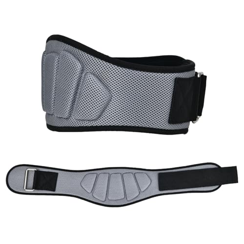 WJLYDM Gewichthebergürtel, Rückenstützgürtel for Männer, Taillenschutz, Fitnesstraining, Orthopädieschutz, Wirbelsäulen-Rückenstützgürtel(Light Grey,L) von WJLYDM