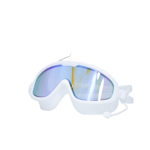 WJLYDM Schwimmbrille Schwimmbrille mit großem Rahmen, hochauflösende Schwimmbrille mit Ohrstöpseln, wasserdichte Antibeschlag-Schwimmbrille for Erwachsene Zum Schwimmen Verwendet(with earplugs- 04) von WJLYDM