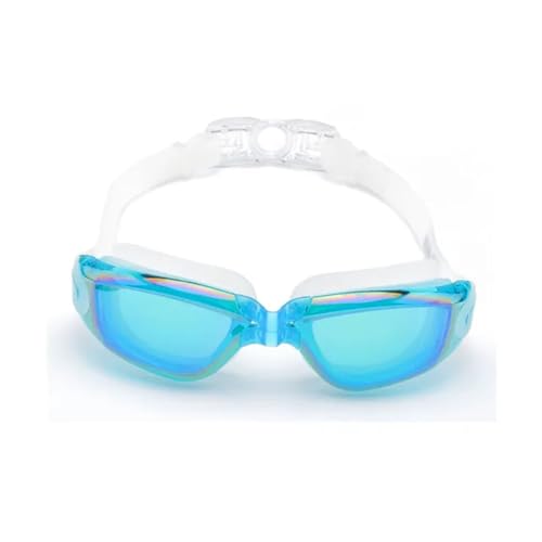 WJLYDM Schwimmbrillen Schwimmbrille Damen Herren Verstellbar UV-Schutz Wasserdicht Antibeschlag Brillen Schwimmbecken Tauchen Wasserbrille Gafas(Sky Blue) von WJLYDM